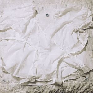 Old Navy Cross Wrap Top White